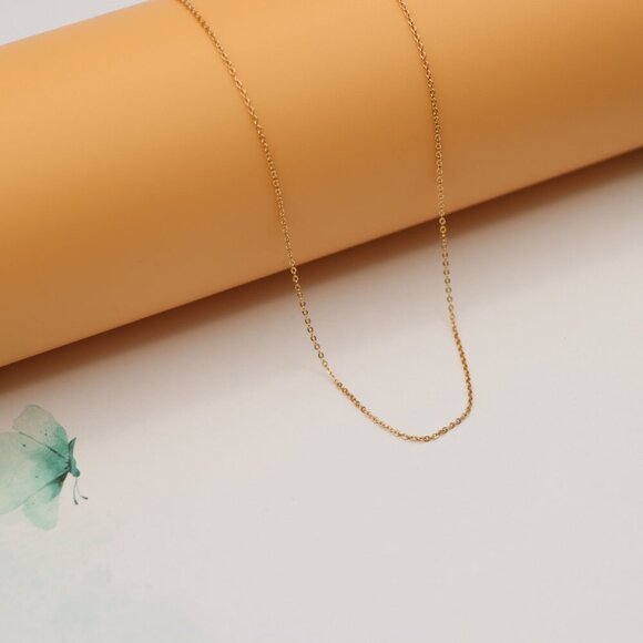 Thin Rose Gold Chain Necklace Dainty & Lightweight, XPNL0124 - Picture 6 of 12